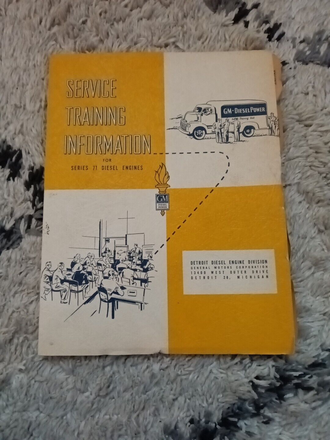 Vintage 1950 GM Detroit Diesel Series 71 Engines Service Training Guide 