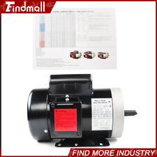 Findmall 2HP 1 Phase Electric Motor 3450 RPM 56C Frame 115V/230V 60HZ 5/8