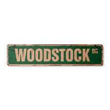 WOODSTOCK Vintage Street Sign Metal Plastic hippie peace 60'ss New picture