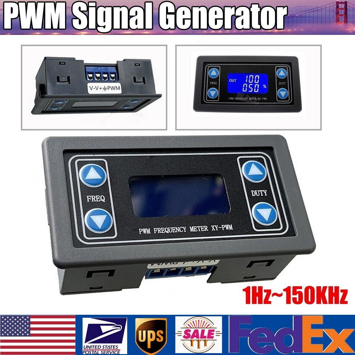 US XY-PWM LCD Signal Generator Module Adjustable PWM Pulse Frequency Square Wave