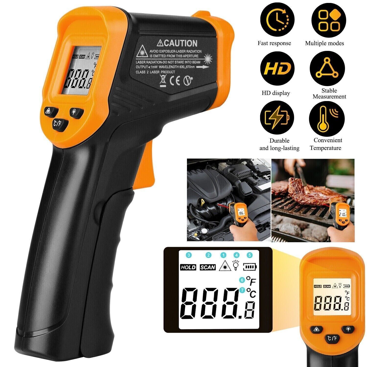 Helect Infrared Thermometer Non-contact Digital Laser Infrared Temperature Gun