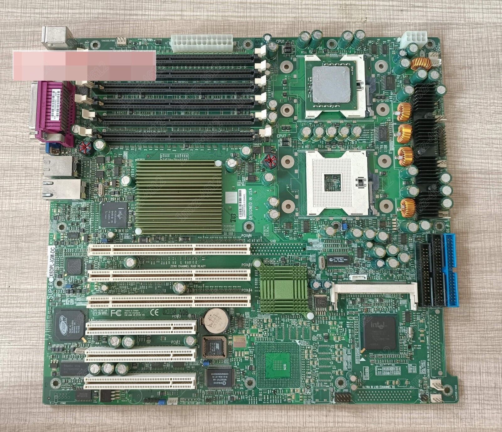 1 pc  used   X5DPL-IGM-DC server motherboard Xeon