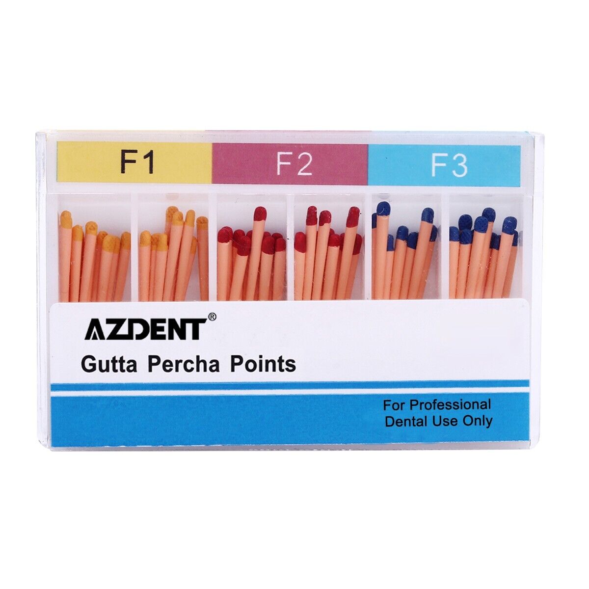 60Pcs/Pack Dental Endo Root Canal Gutta Percha Points Tips F1-F3 AZDENT