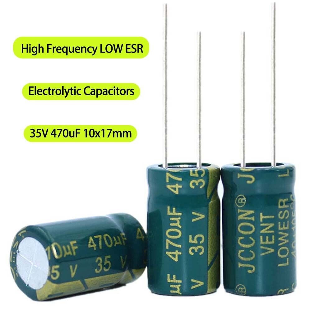 Aluminium Electrolytic Capacitors 35V 470uF 105°C High Frequency LOW ESR 10x17mm