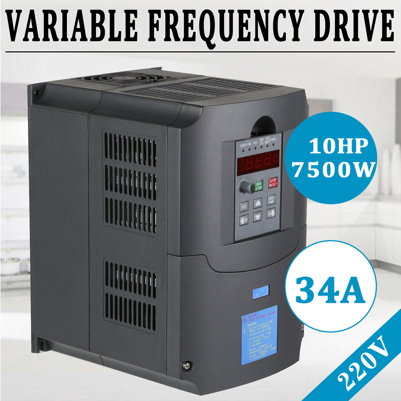 7.5KW 220V 10HP Variable Frequency Drive Converter VFD Inverter 1 To 3 Phase CE