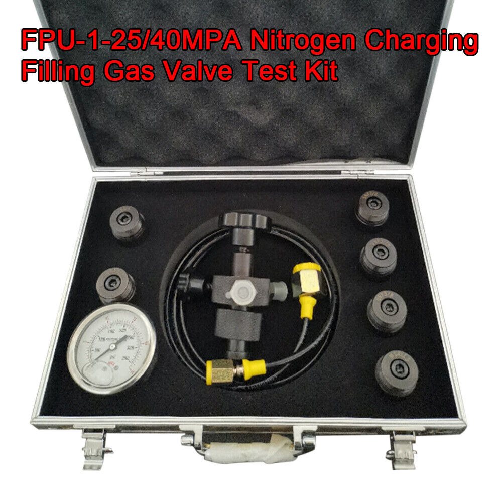 Hydraulic Accumulator Nitrogen Charging Filling & Pressure Test Kit UNF7/8 G1/4
