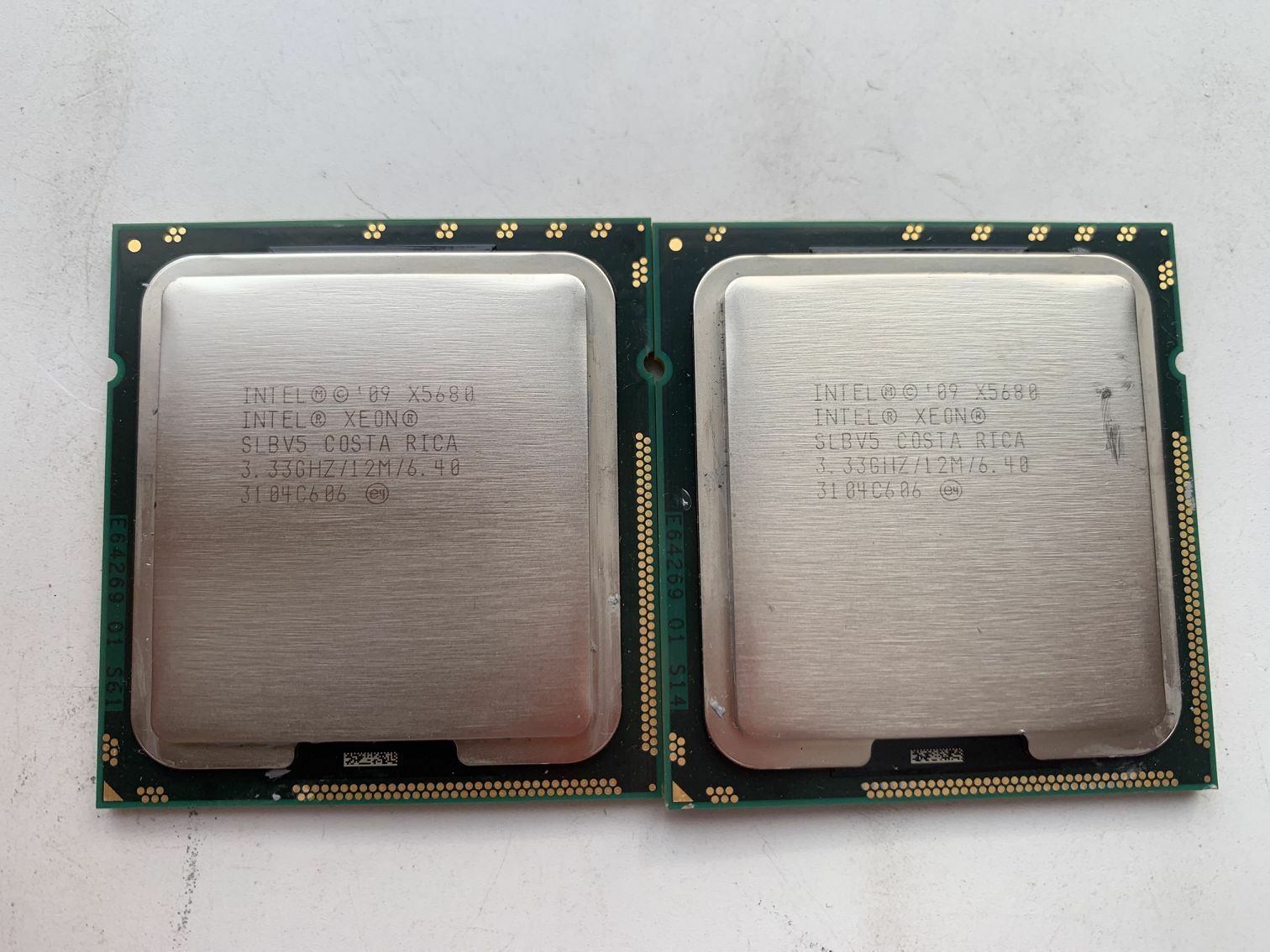  Processor Socket LGA1366 ServerCPU Matching pair Intel Xeon X5680 3.33GHz SLBV5