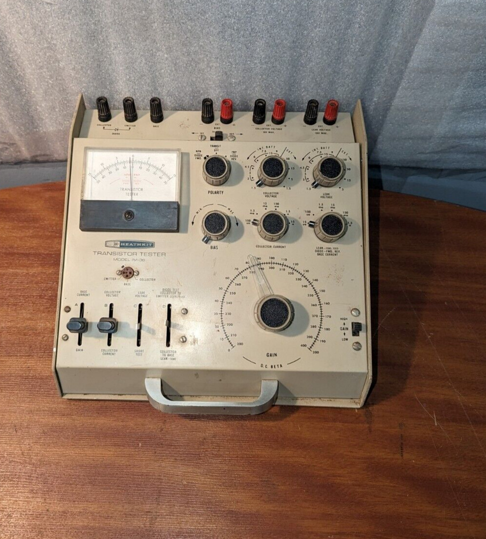 Vintage HeathKit Model IM-36 Transistor Tester, Pre-Owned.