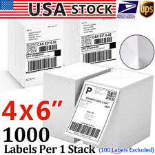 100-10000 4x6 Fanfold Direct Thermal Shipping Labels for Zebra & Rollo Printers picture