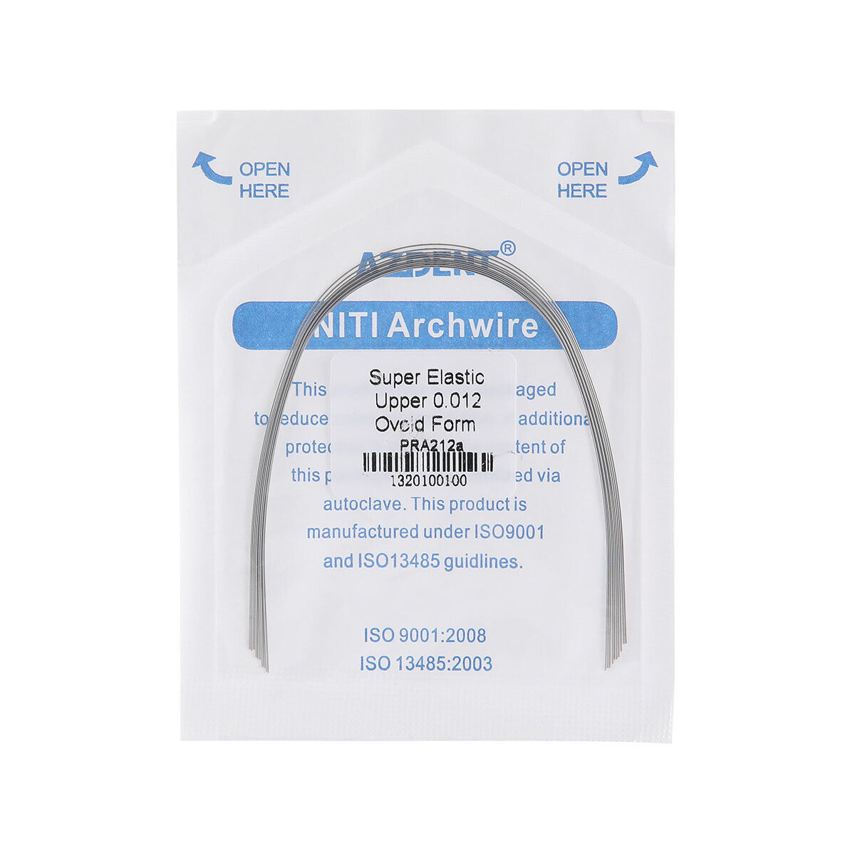 AZDENT Dental Orthodontic Round Niti Arch Wires Super Elastic / Metal Brackets