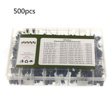 500pc Radial Electrolytic Capacitor Assortment Kit 24 Value 0.1uF-1000uF 10V-50V picture