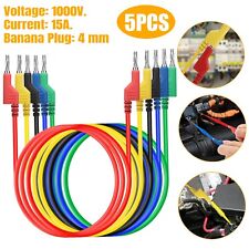 5Pcs 1000V Stackable Banana to Banana Plug Test Lead Wire Cable for Multimeter picture