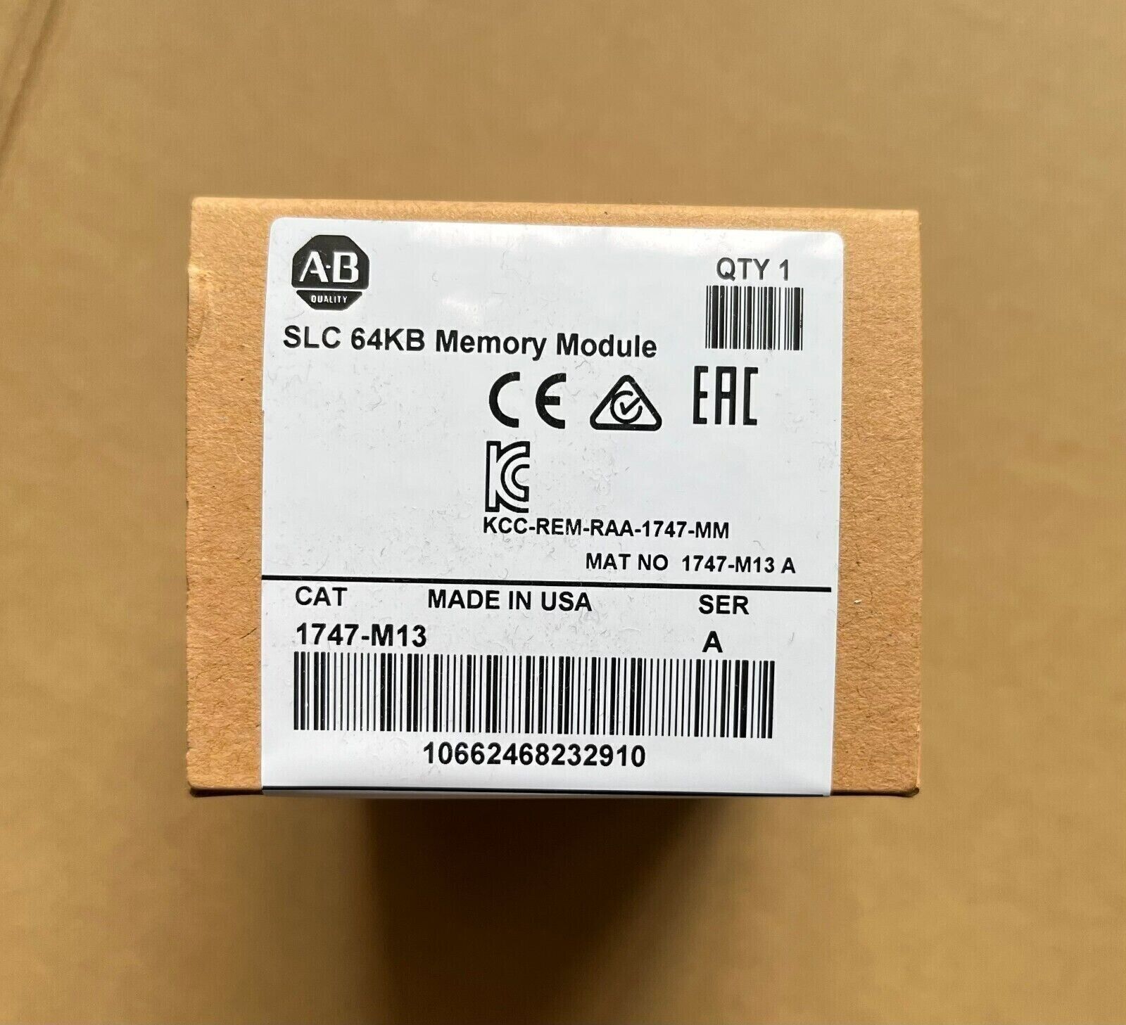 New Factory Sealed AB 1747-M13 SER A SLC EEPROM Memory Module 1747-M13