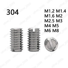 304 Stainless Steel Slotted Set Screws With Flat Point M1.2 M1.4 M1.6 M2 M2.5-M8 picture