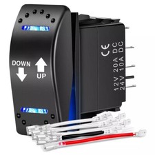 down up Polarity Reverse Switch DPDT 20A 7PIN Momentary Rocker Switch on off on picture