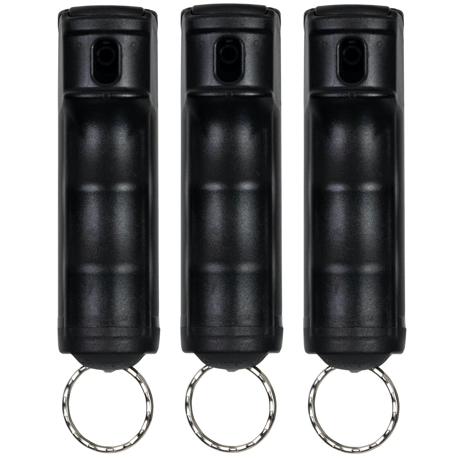 3 Police Magnum Pepper Spray 1/2oz BLACK Flip Top Keychain Defense Newest Model