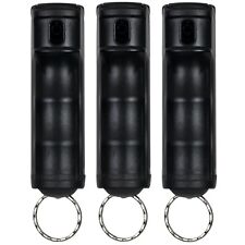 3 Police Magnum Pepper Spray 1/2oz BLACK Flip Top Keychain Defense Newest Model picture