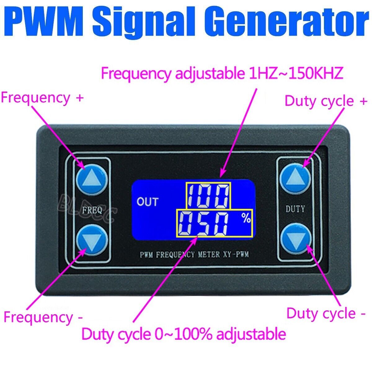 Signal Generator Module Adjustable PWM Pulse Frequency Duty Cycle Square Wave GT