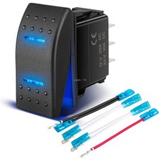 Reverse Polarity 3 Way Rocker Switch 12V 20A 7PIN DPDT for Polaris RZR Ranger picture