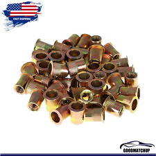 50Pcs 3/8-16 Rivet Nut Rivnut Insert Nutsert Carbon Steel Zinc Plated US picture