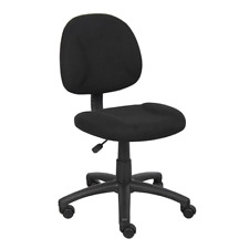 HomePro Armless Task Desk Chair. Black Tweed Fabric. Pnuematic lift Home Office picture