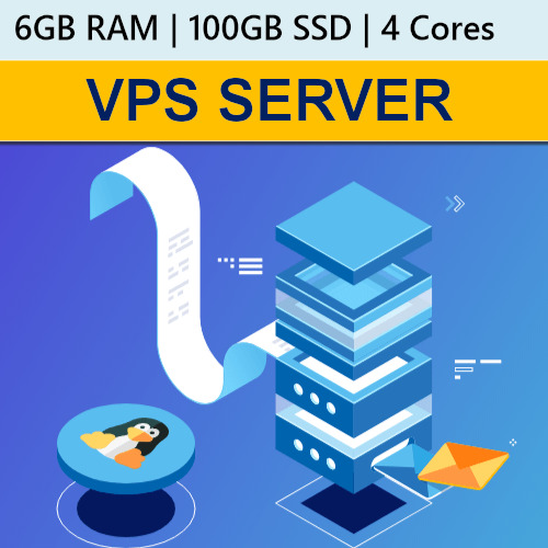Win VPS (Virtual Dedicated Server) 6GB RAM + 100GB SSD + 4 Core