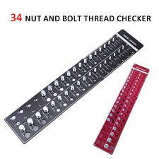 34 Nut and Bolt Inch and Metric Thread Checker Screw Thread Identifier Gauge picture