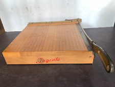 Vintage Ingento No. 4 1950's Maple Cast Iron Paper Cutter Slicer Guillotine USA picture