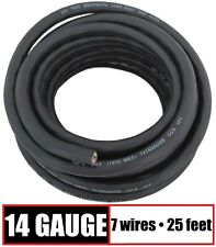 14 Gauge 7 Way Conductor RV Trailer Wire Cable Wiring Insulated - 25 Feet 14/7 picture