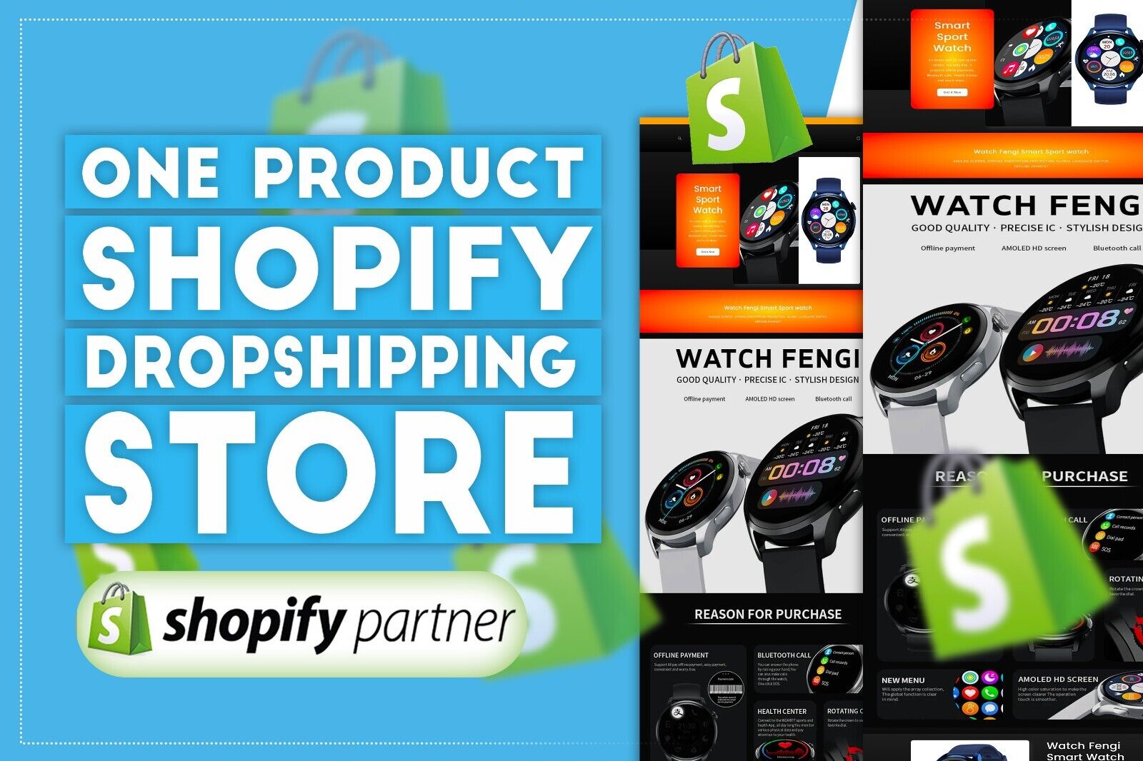 Create Convertible One Product Shopify Dropshipping websites for just $25