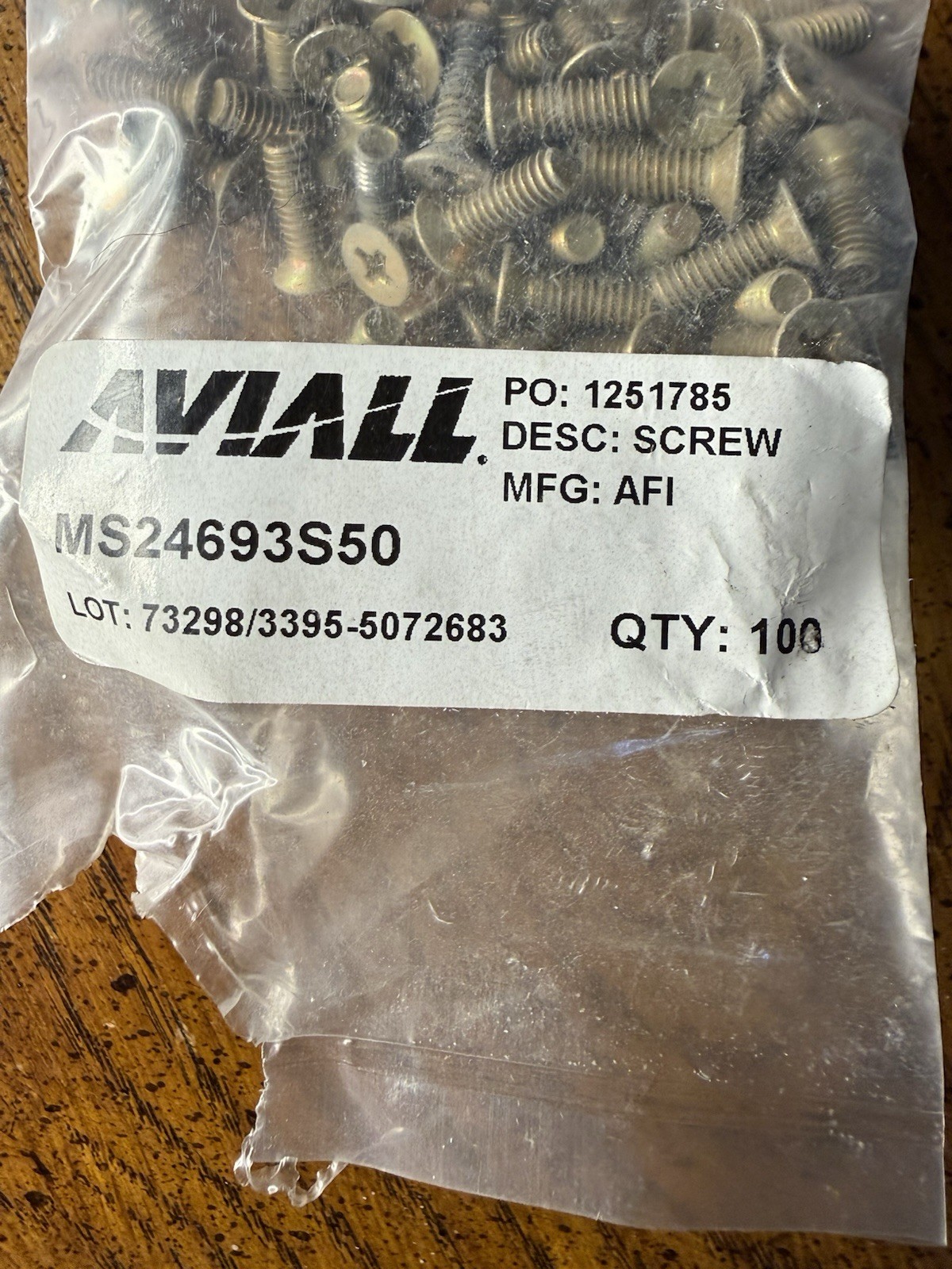 MS24693S50 Stainless Flat Head Screws Aviall Tagged 10-32 Aircraft NOS RV
