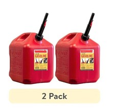 2 Pack 5 Gallon Gas Can Red Fuel Container with Quick-Flow Spout picture