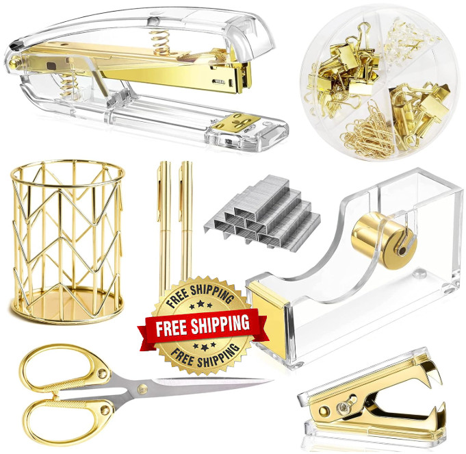 Accesorios de escritorio Juego de suministros de oficina Juego de grapadora NEW