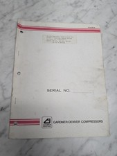 GARDNER DENVER COMPRESSORS WH 315 420 600 PC 102 PORTABLE AIR OPERATORS MANUAL picture