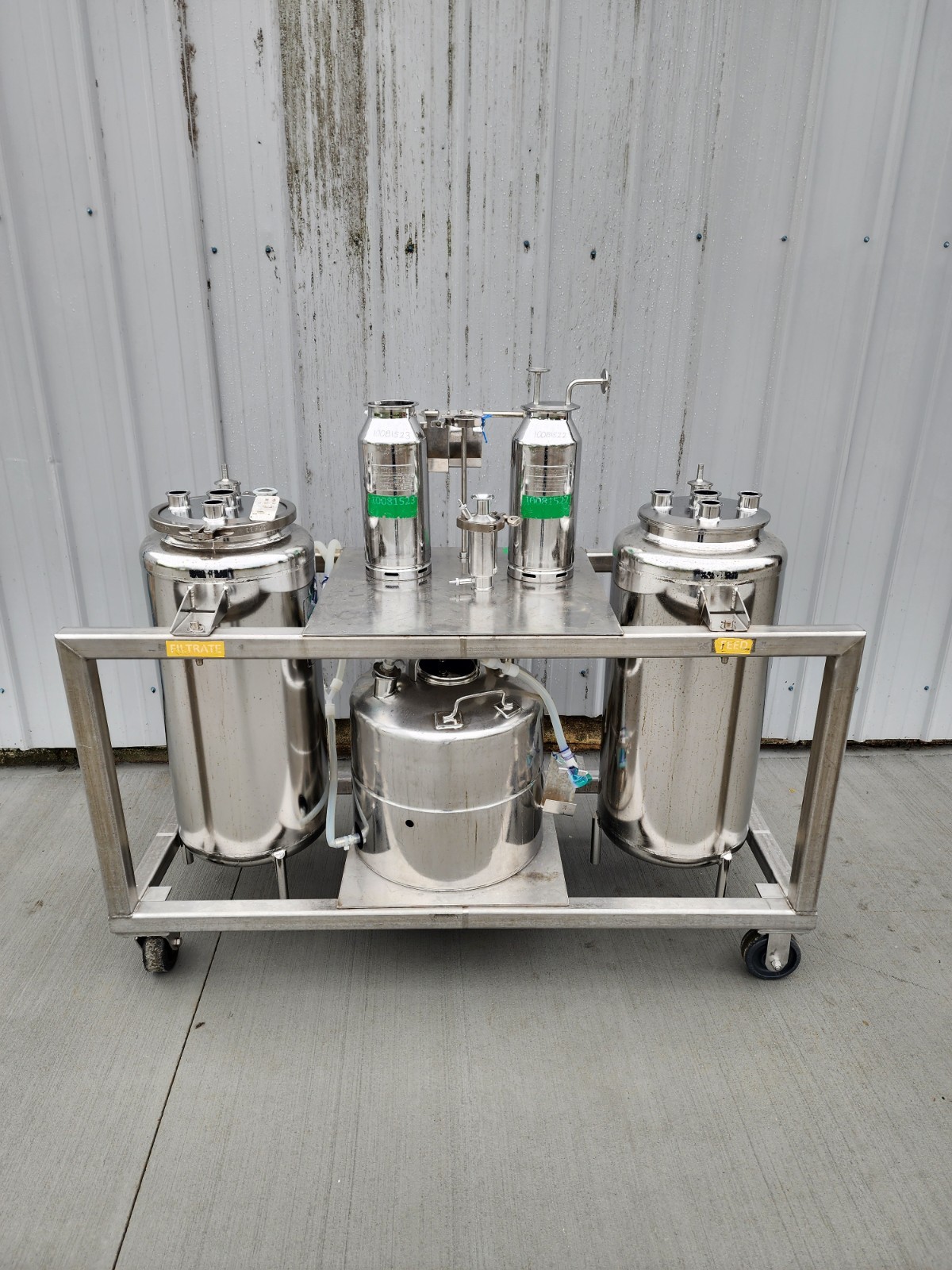 Walker Stainless Steel 316L Lab Filtration & Pilot Process Tank System 72 Liter