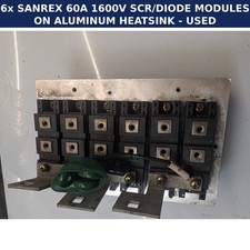 Lot 6 SanRex PD60KB160 Thyristor Diode Module 60A 1600V on Aluminum Heatsink picture