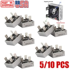 5/10Pcs 1000V 50A Metal Case Single Phase Diode Bridge Rectifier KBPC5010 picture