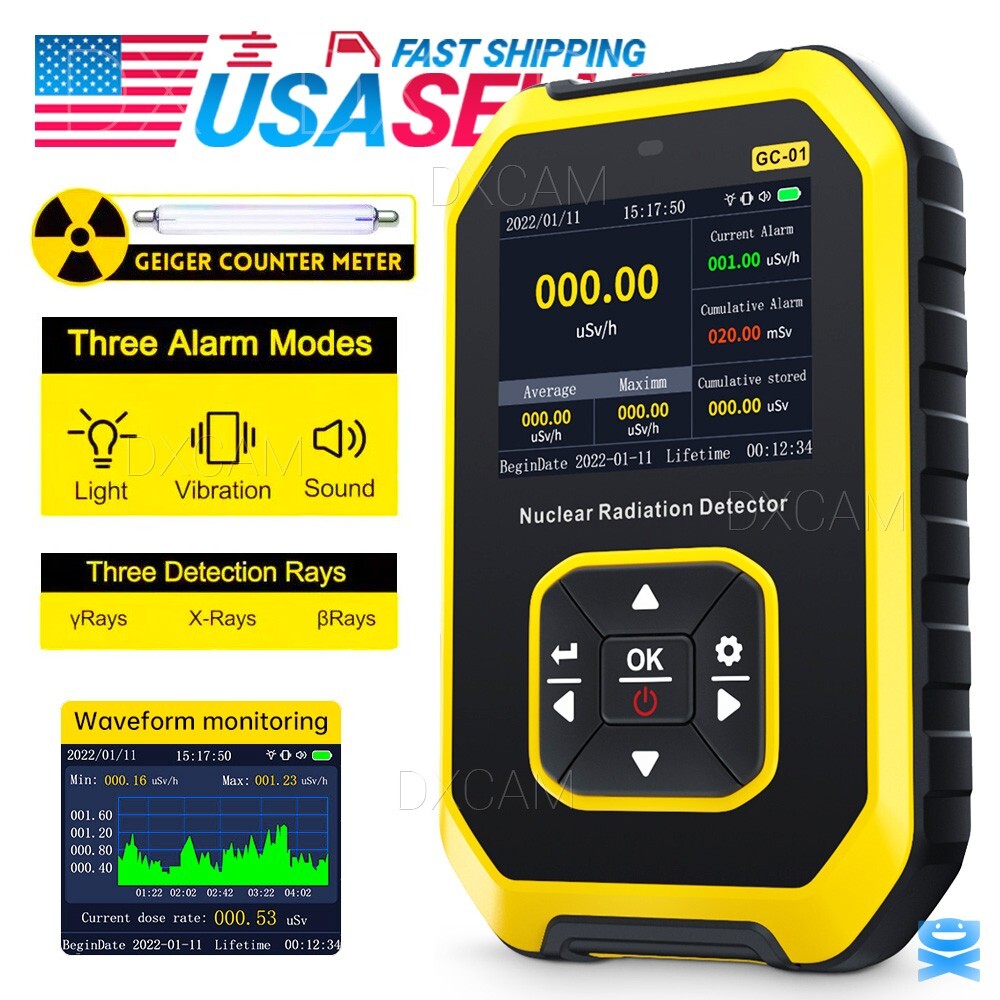 Portable Nuclear Radiation Detector GM Geiger Counter Tube X-Ray Dosimeter LCD
