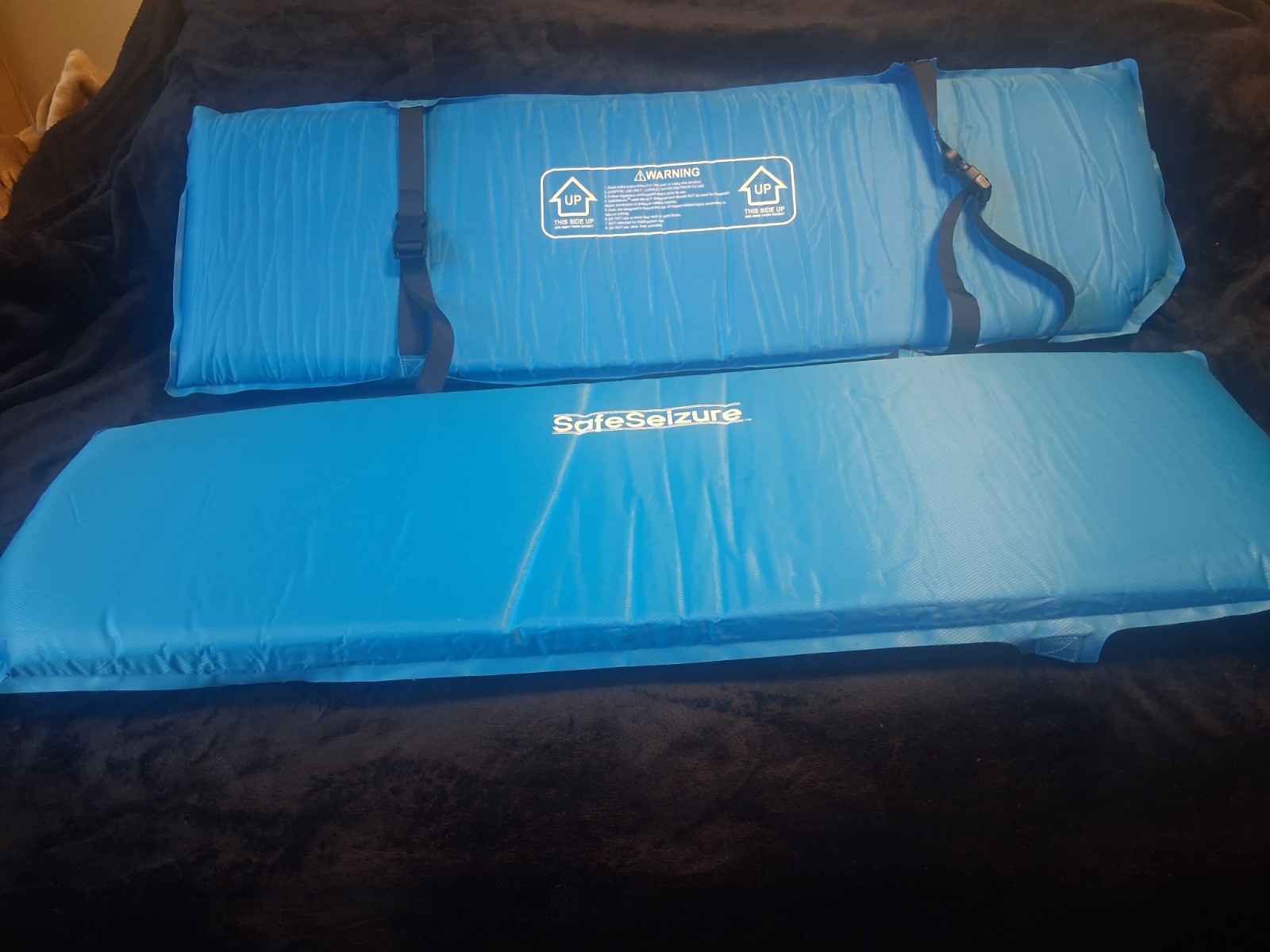 SafeSeizure Blue Self-Inflating Bed Rail Pad Set 1 pr....completely sanitized 