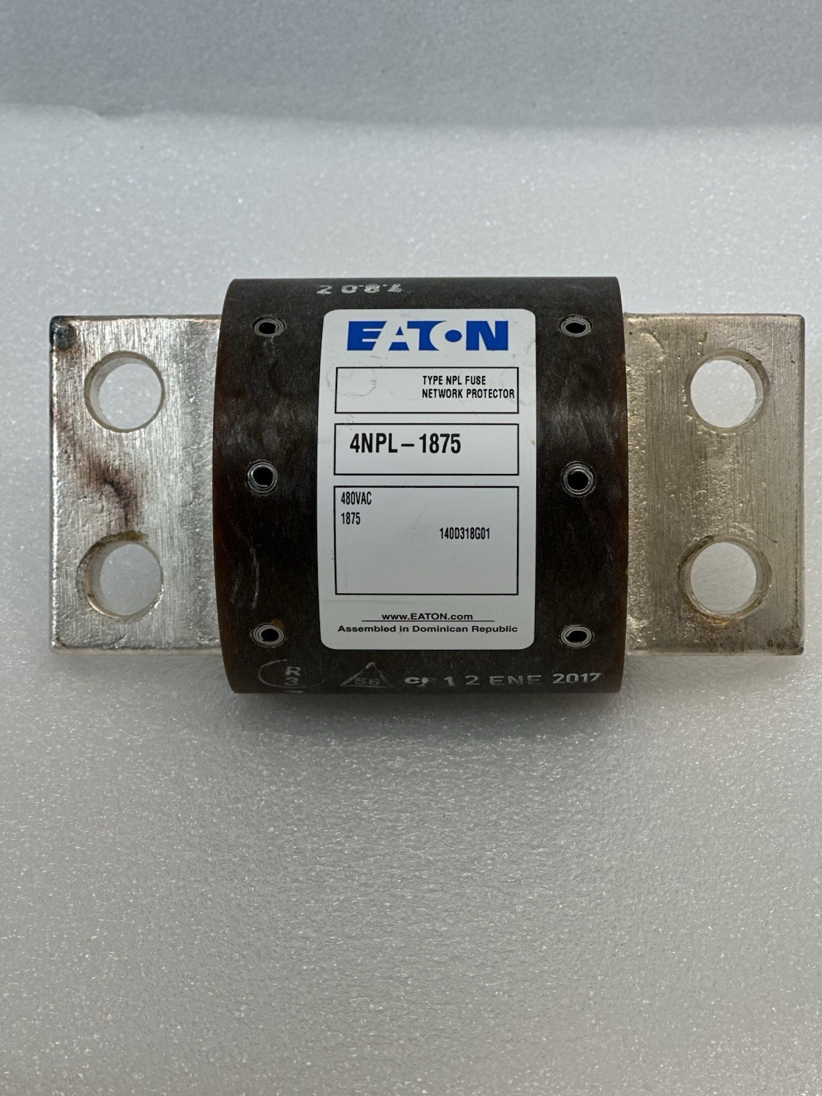 EATON CUTLER HAMMER 4NPL 1875 Type NPL 480VAC Network Protector Fuse 140D318G01