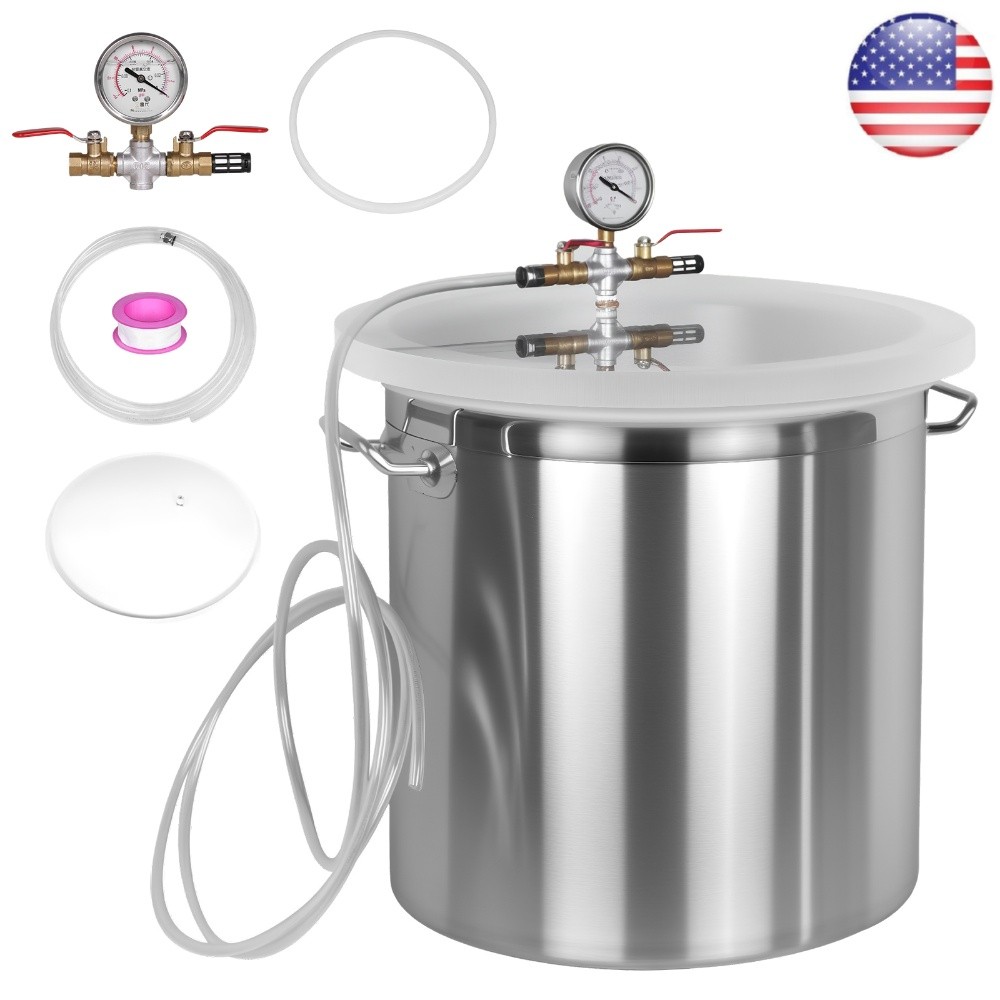 26 Gallon Vacuum Chamber with Clear Lid,304 Stainless Steel Degassing Chamber 26 Gallon Vacuum Chamber with Clear Lid,304 Stainless Steel Degassing Chamber