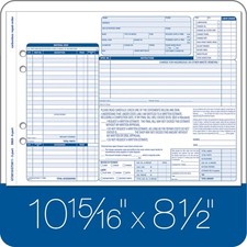 ABFGT3810 Garage Repair Order, 3-Part, Carbonless, 50/PK picture