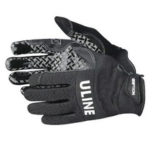 ULINE Gription Flex Latex Gloves size Medium (Black) safety, wrist support. picture