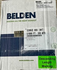 Belden Wire 5200UE-009 305 MTR 16AWG-2 conductor CMR75C Cable Riser (WHITE) picture