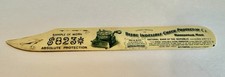 Vintage Beebe Office Machine Bank Check Protector Celluloid Advertising Ruler picture