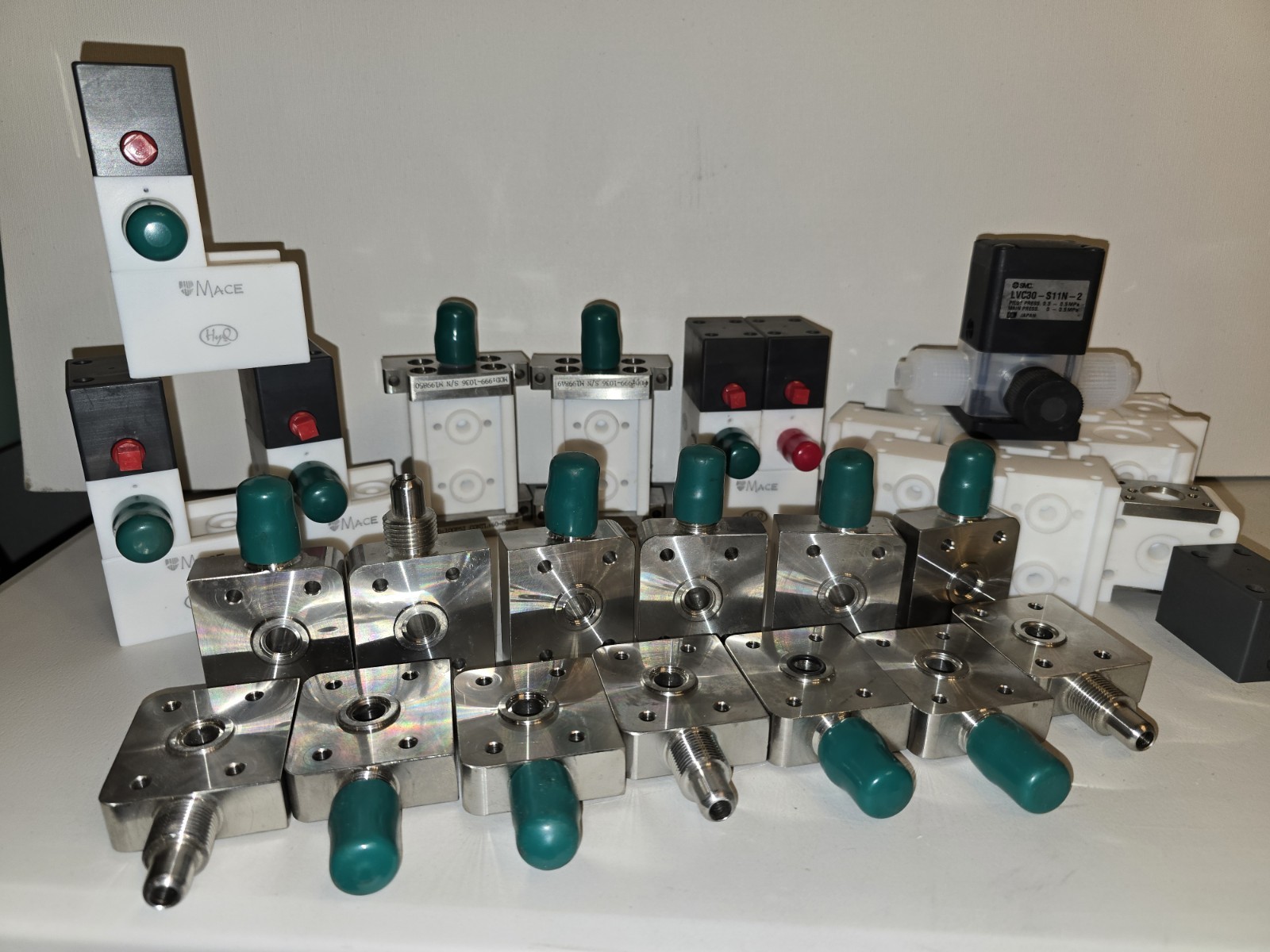 Huge Assorted Lot Of Mace HYQ Teflon Valves Others 