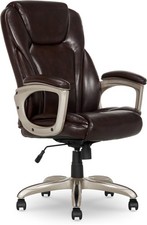 Serta Heavy-Duty Leather Office Chair with Memory Foam, 350 lb Capacity picture