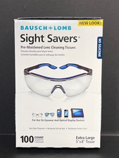Bausch + Lomb Sight Savers Premoistened Safety Glass Cleaner Wipes 100/box picture