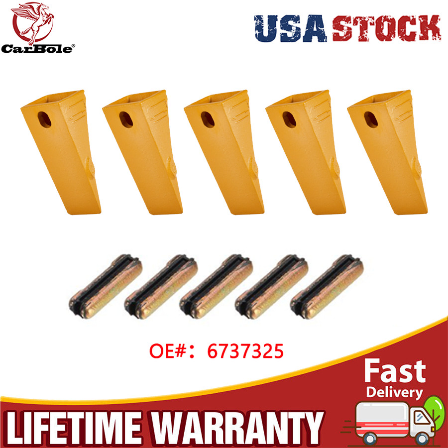 5PCS 6737325 Bucket Teeth W/6737326 Flex pins For Bobcat Style Mini Excavator