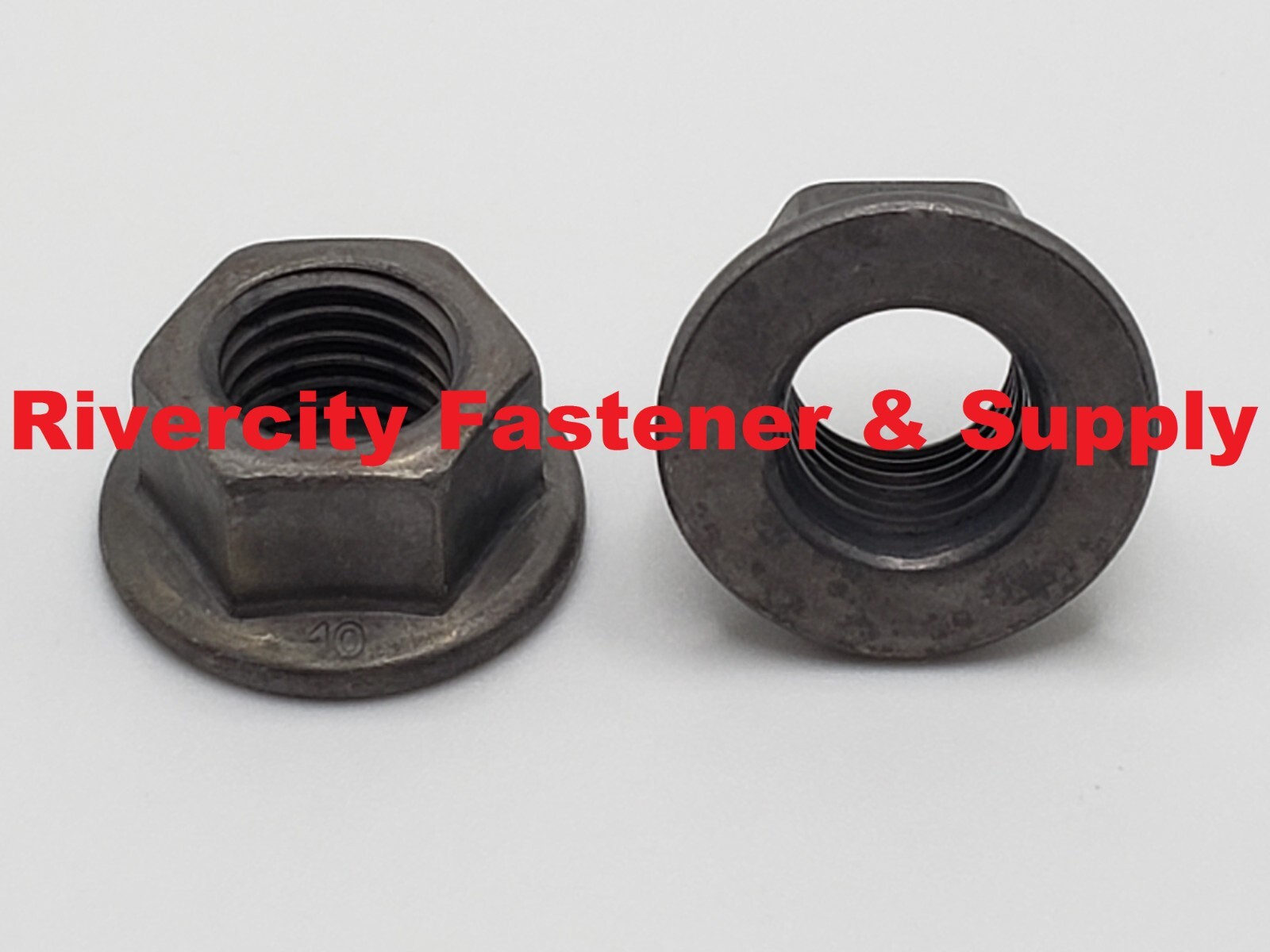 M10-1.25 JIS Flange Nuts Small Hex M10x1.25 Nut 10mm x 1.25 Smooth Flange 10.9 P